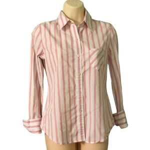 Express  Striped Blouse Woman Size XS Button Down Long Sleeves Office Preppy